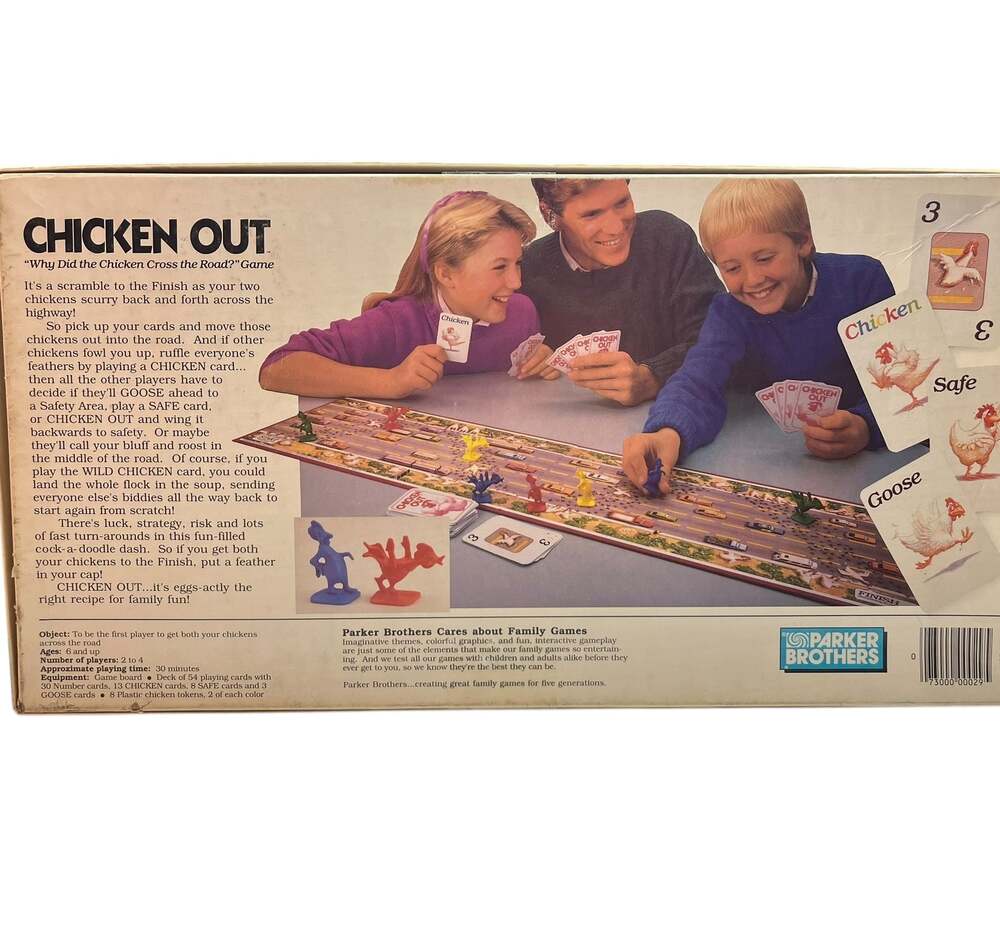 Vintage 1988 Parker Brothers Chicken Out Board Game